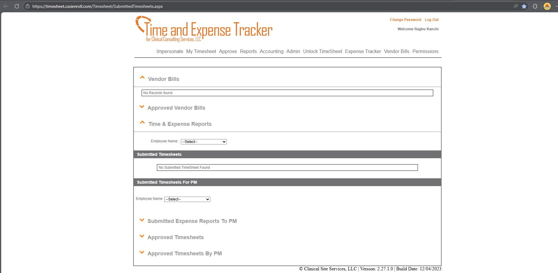 Time and Expense Tracker Dashboard