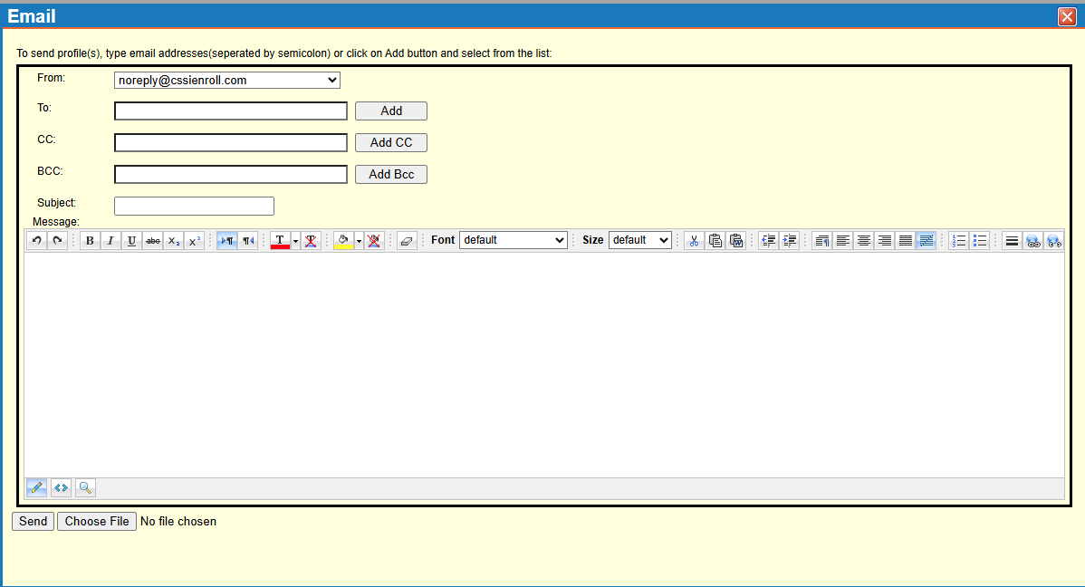 Email Composition Window