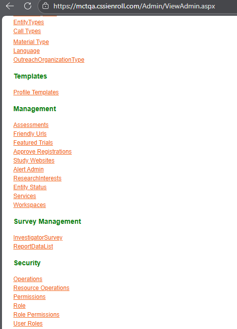 Security Settings